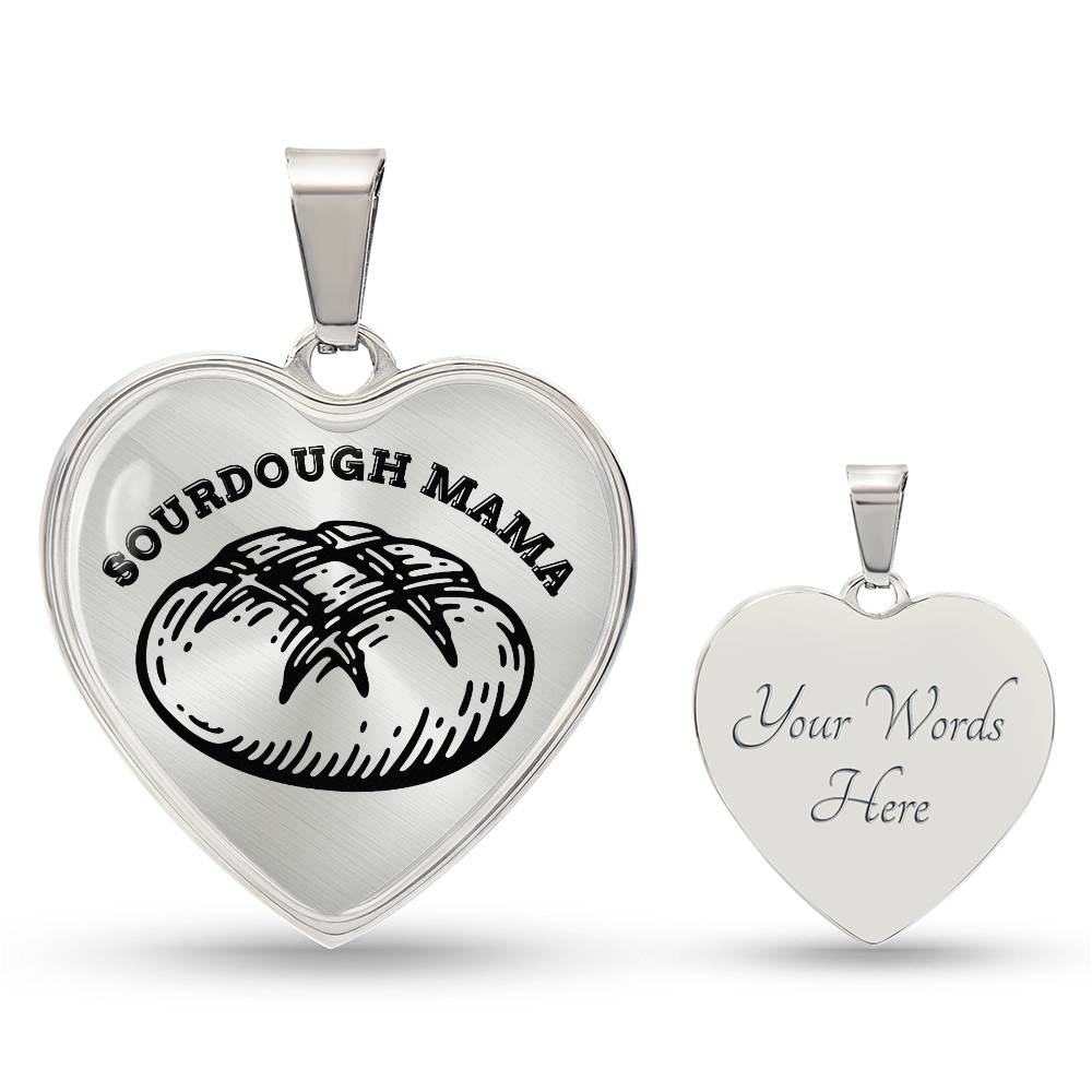 Sourdough Mama Baking Pendant Sourdough Baking Necklace Homesteading Pendant Necklace Gifts Baking Enthusiast Gift for Sourdough Bread Baker