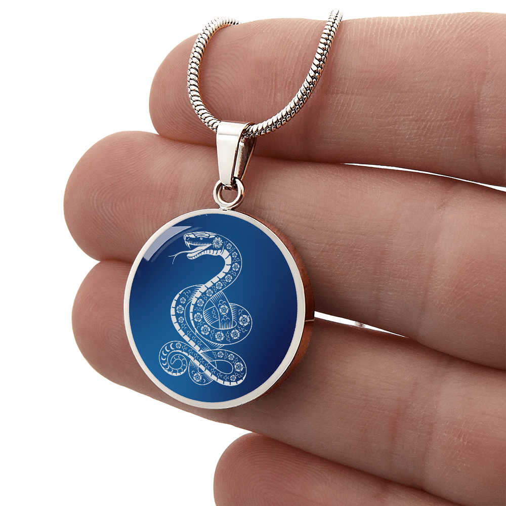 Chinese Zodiac Snake Necklace, Year of The Snake Necklace Gold, Personalized Chinese Zodiac Silver Pendant, 2025 Chinese Lunar New Year
