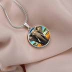 Majestic Elephant Pendant Necklace, African Savanna Forest Perfect Gift for Nature Animal Lovers Jungle Art Charm Gift for Her, Gift for Him