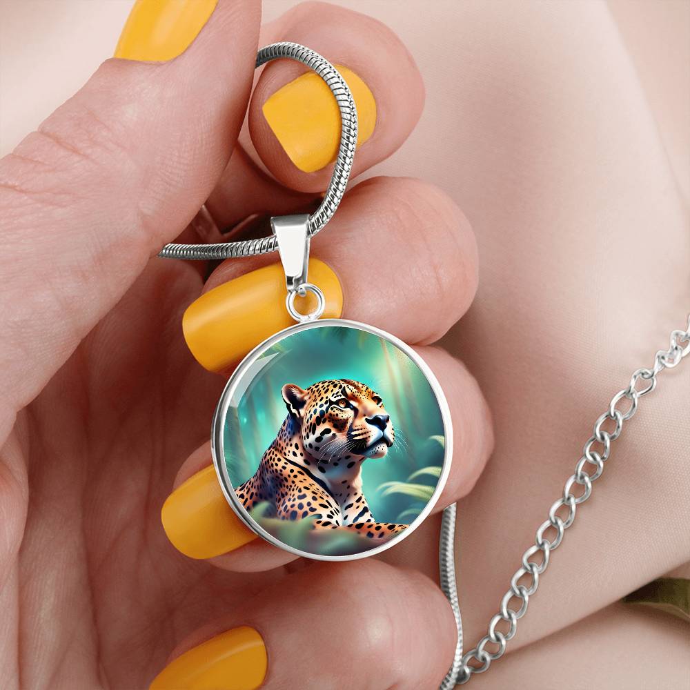 Jaguar Engraved Celtic Native American Zodiac Animal Charm Pendant Personalized Necklace Protection Spirit Dream Cat Jewelry Gift