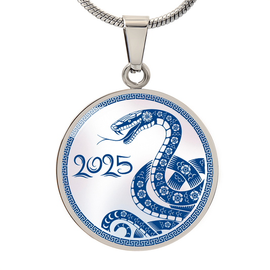 Chinese Zodiac Snake Necklace, Year of The Snake Necklace Gold, Personalized Chinese Zodiac Silver Pendant, 2025 Chinese Lunar New Year
