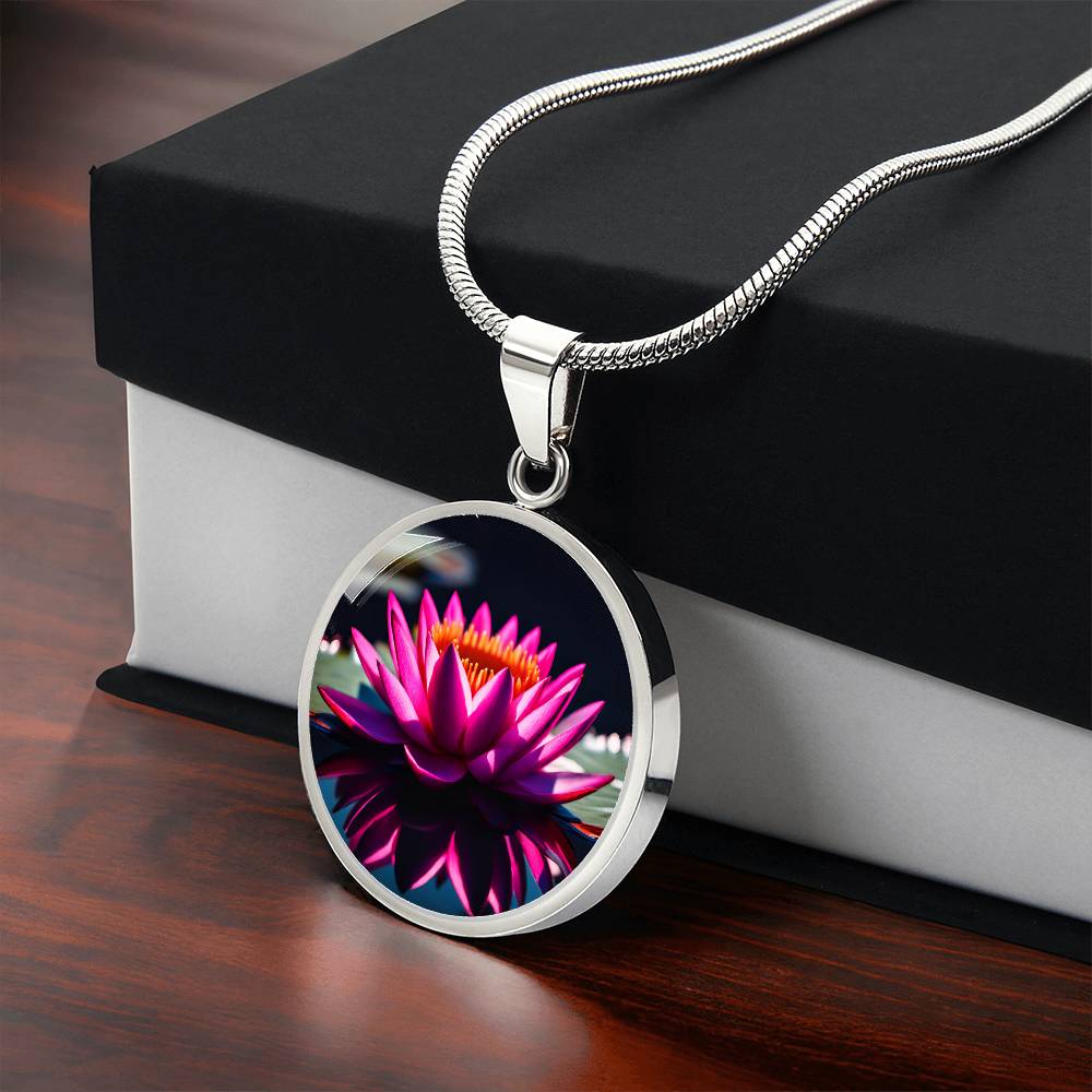 July Birth Month Flower Necklace Botanical Jewelry Necklace Water Lily Gold Flower Pendant Jewelry Plant Lover Gift Unique Gift For Her