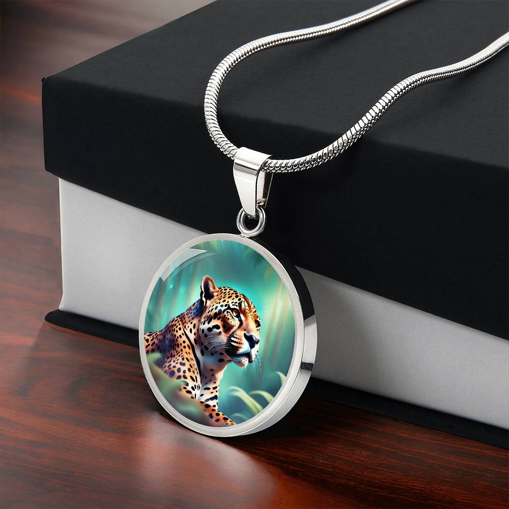 Jaguar Engraved Celtic Native American Zodiac Animal Charm Pendant Personalized Necklace Protection Spirit Dream Cat Jewelry Gift