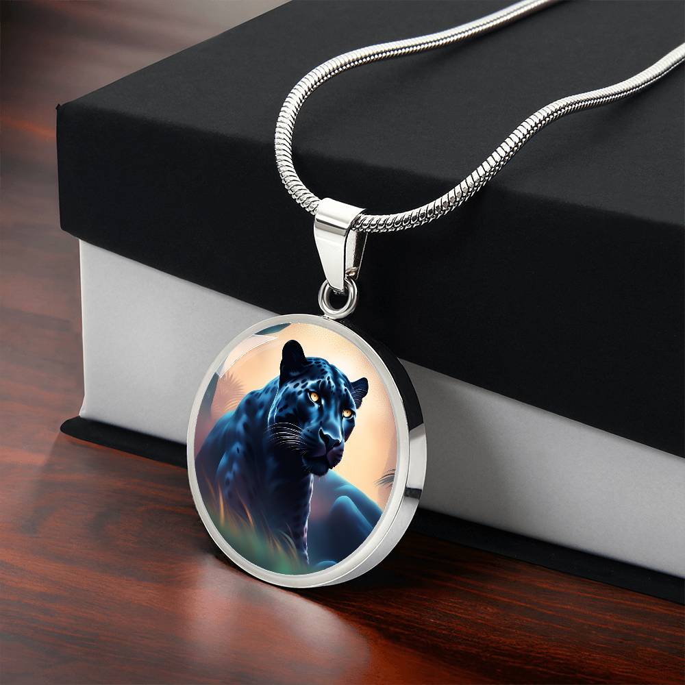 Jaguar Engraved Celtic Native American Zodiac Animal Charm Pendant Personalized Necklace Protection Spirit Dream Cat Jewelry Gift