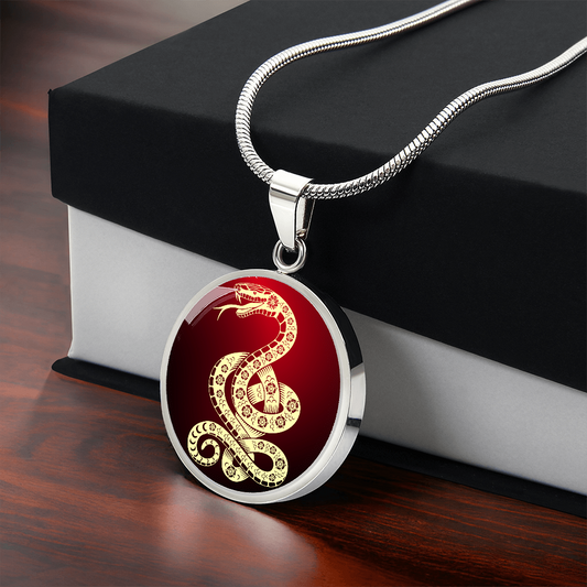 Chinese Zodiac Snake Necklace, Year of The Snake Necklace Gold, Personalized Chinese Zodiac Silver Pendant, 2025 Chinese Lunar New Year