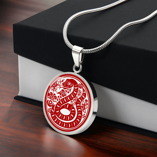 Chinese Zodiac Snake Necklace, Year of The Snake Necklace Gold, Personalized Chinese Zodiac Silver Pendant, 2025 Chinese Lunar New Year