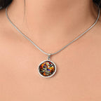 Halloween Haunted Home Necklace, Personalized Day of the Dead Jewelry Spooky Season Ghost Charm Pendant October Birthday Gift For Her or Him