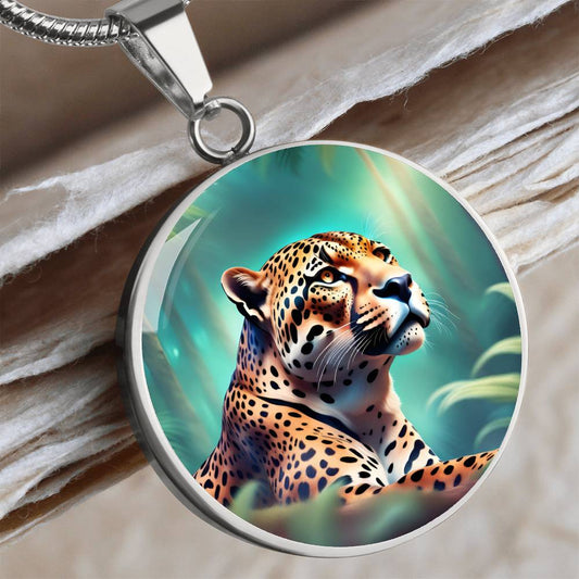 Jaguar Engraved Celtic Native American Zodiac Animal Charm Pendant Personalized Necklace Protection Spirit Dream Cat Jewelry Gift