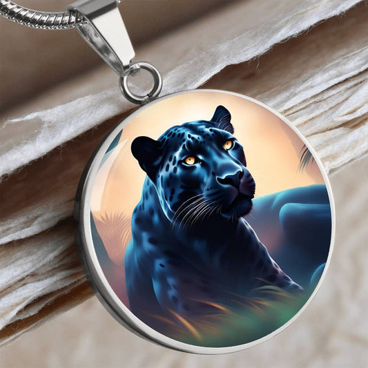 Jaguar Engraved Celtic Native American Zodiac Animal Charm Pendant Personalized Necklace Protection Spirit Dream Cat Jewelry Gift