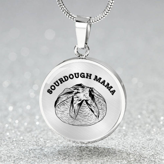 Sourdough Mama Baking Pendant Sourdough Baking Necklace Homesteading Pendant Necklace Gifts Baking Enthusiast Gift for Sourdough Bread Baker