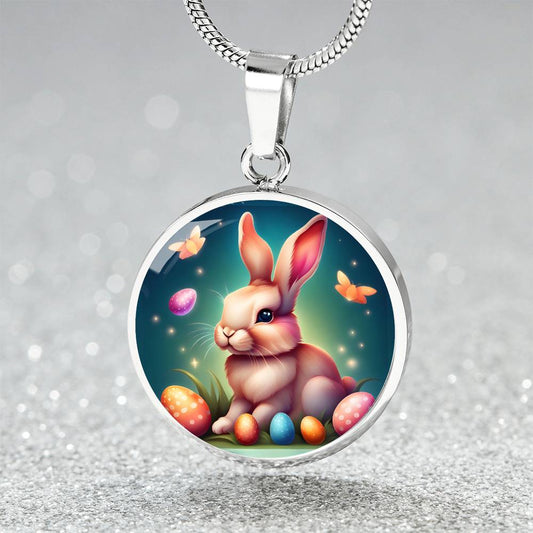 Personalized Year of the Rabbit 3D Pendant Chinese Zodiac Animal Engraved Jewelry Mothers Day Gift Easter Bunny Necklace Festive Spirit