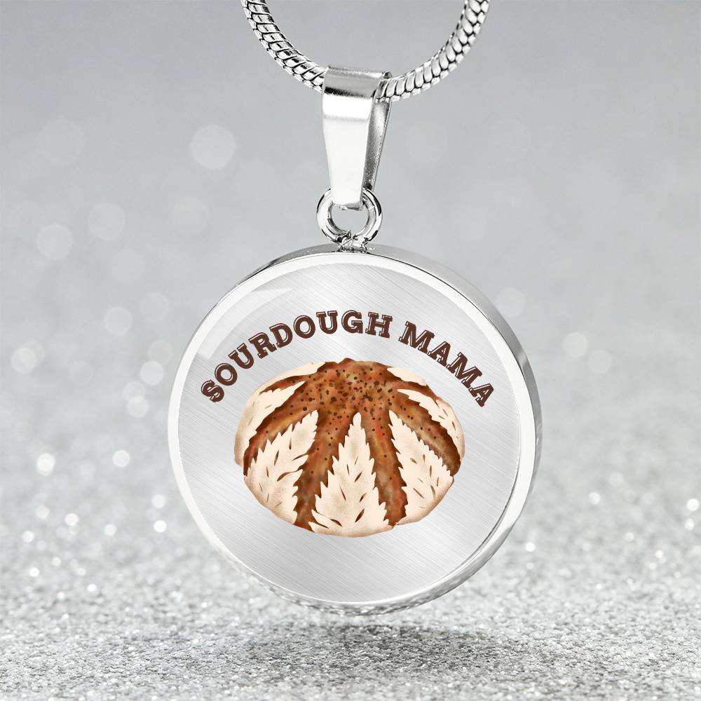 Sourdough Mama Baking Pendant Sourdough Baking Necklace Homesteading Pendant Necklace Gifts Baking Enthusiast Gift for Sourdough Bread Baker