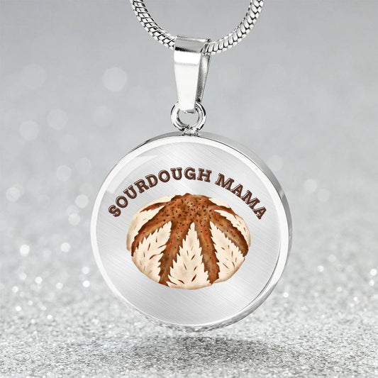 Sourdough Mama Baking Pendant Sourdough Baking Necklace Homesteading Pendant Necklace Gifts Baking Enthusiast Gift for Sourdough Bread Baker