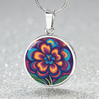 African Violet Necklace, Personalized February Birth Month Flower Jewelry, Gold Floral Charm Pendant Valentines & Birthday Gift For Her