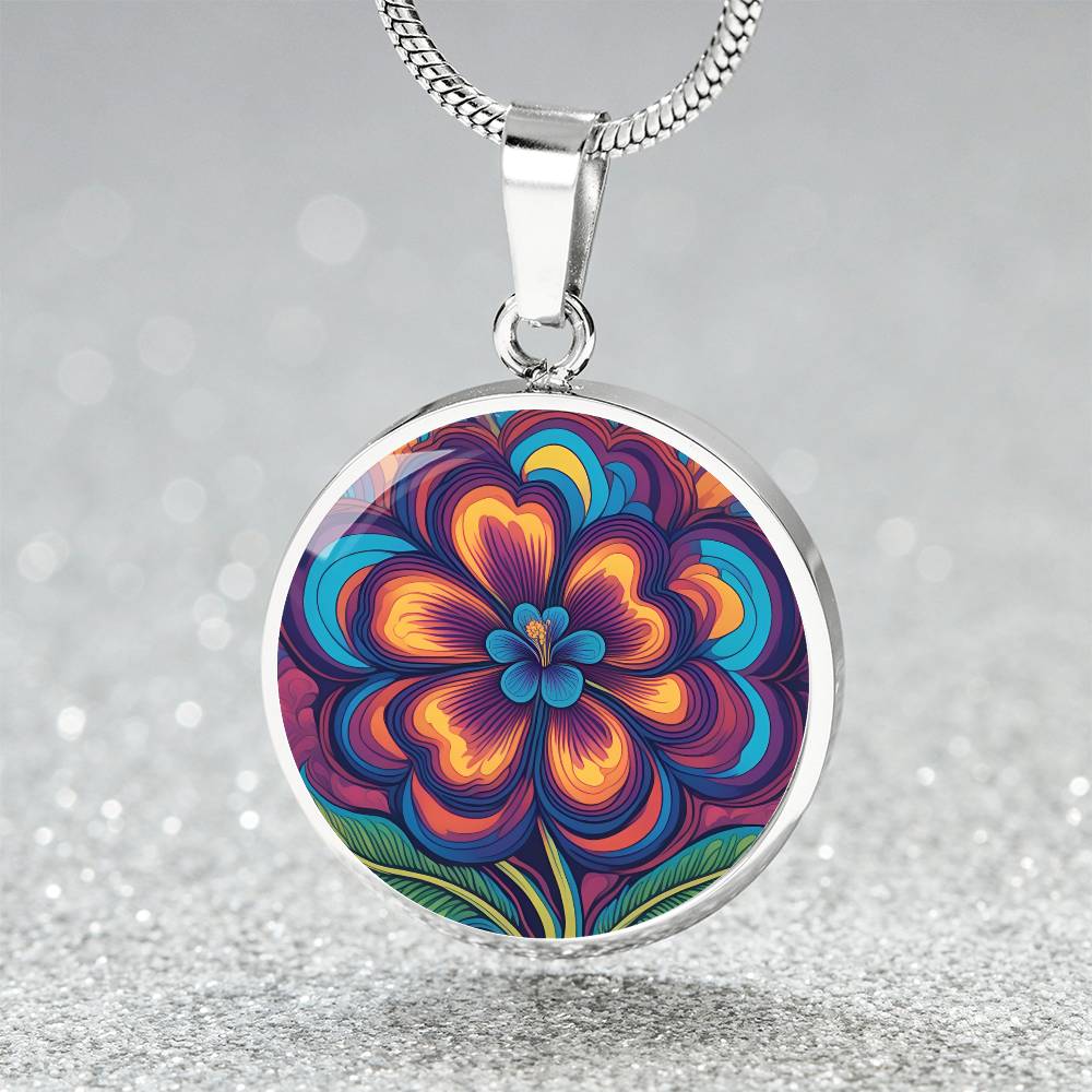 African Violet Necklace, Personalized February Birth Month Flower Jewelry, Gold Floral Charm Pendant Valentines & Birthday Gift For Her