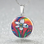 Snowdrop Birth Flower Necklace, Personalized January Birth Month Flower Jewelry, Floral Charm Pendant Anniversary & Birthday Gift for Her