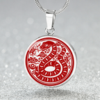Chinese Zodiac Snake Necklace, Year of The Snake Necklace Gold, Personalized Chinese Zodiac Silver Pendant, 2025 Chinese Lunar New Year