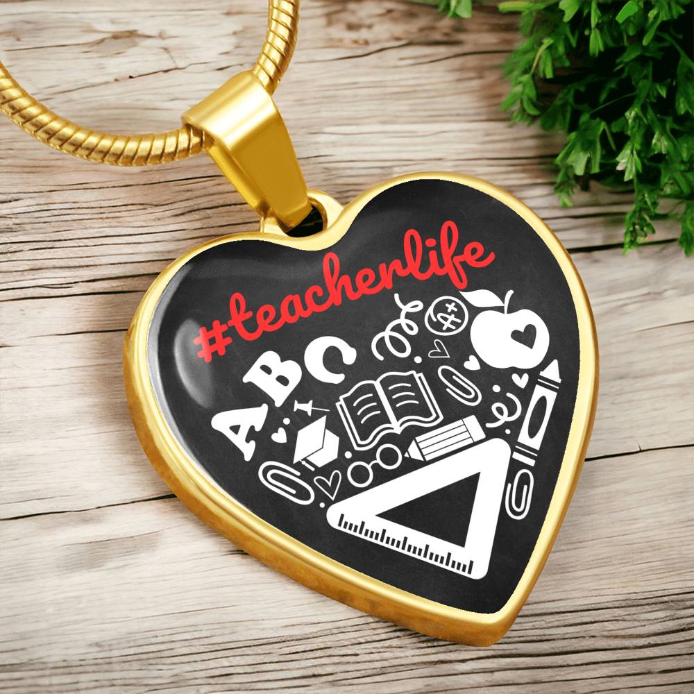 Personalized Teacher Appreciation Gifts, Gift for Best Teacher, Back To School Gifts, Teacher Era Jewelry, Teacher Life Pendant Necklace