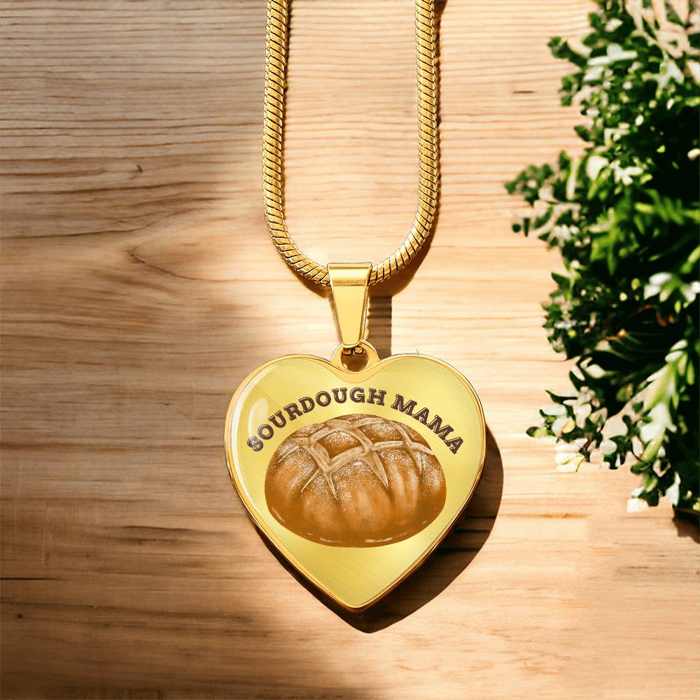 Sourdough Mama Baking Pendant Sourdough Baking Necklace Homesteading Pendant Necklace Gifts Baking Enthusiast Gift for Sourdough Bread Baker