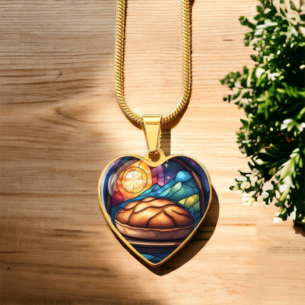 Sourdough Stained Glass Pendant, Baking gifts for mum, sourdough bread gifts, homesteading, pendant necklace, sourdough baking, baker woman