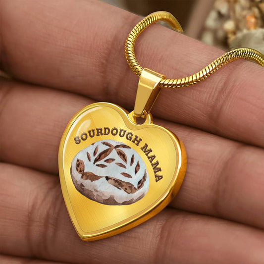 Sourdough Mama Baking Pendant Sourdough Baking Necklace Homesteading Pendant Necklace Gifts Baking Enthusiast Gift for Sourdough Bread Baker