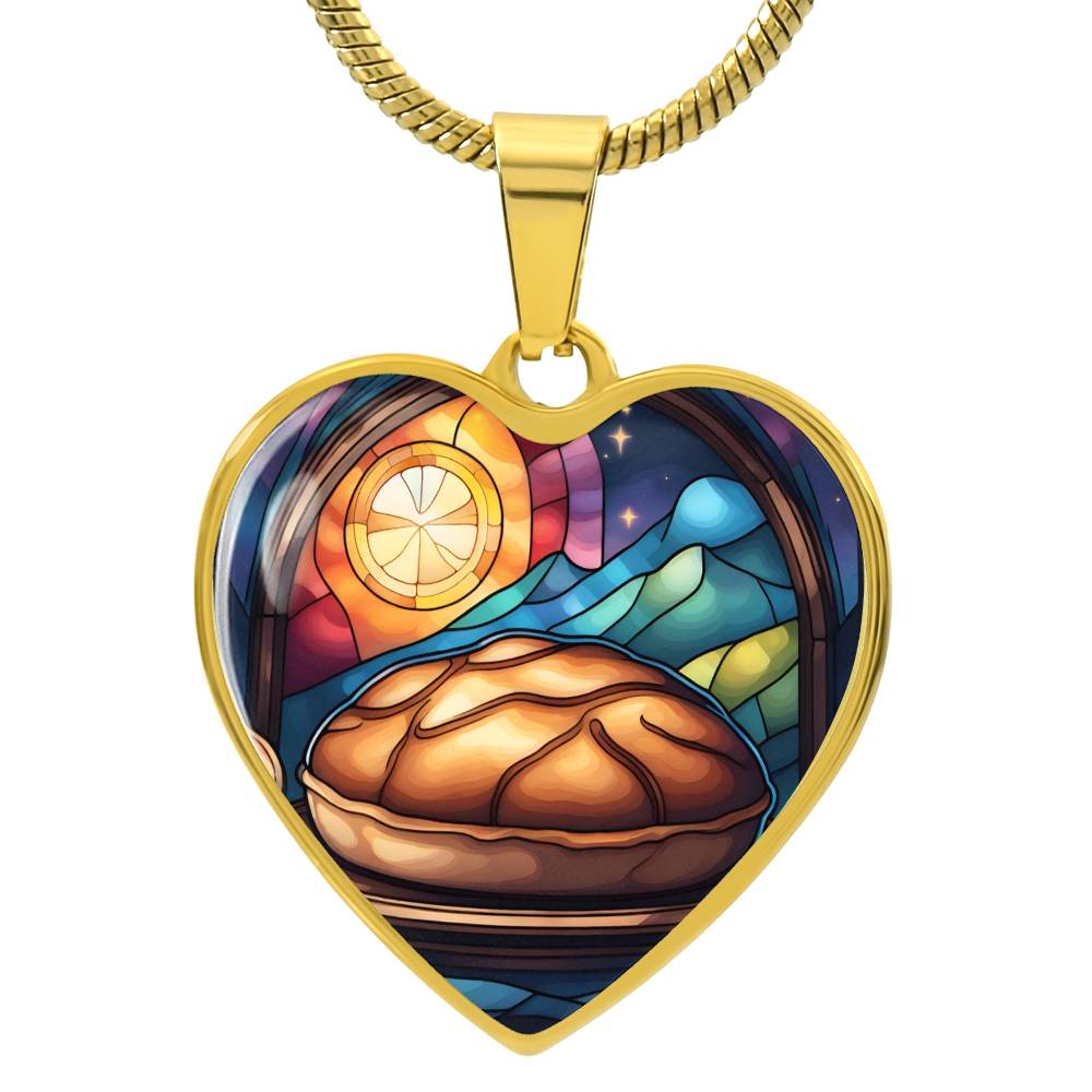 Sourdough Stained Glass Pendant, Baking gifts for mum, sourdough bread gifts, homesteading, pendant necklace, sourdough baking, baker woman