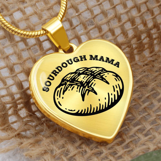 Sourdough Mama Baking Pendant Sourdough Baking Necklace Homesteading Pendant Necklace Gifts Baking Enthusiast Gift for Sourdough Bread Baker