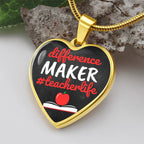 Personalized Teacher Appreciation Gifts, Gift for Best Teacher, Back To School Teacher Life Pendant Necklace, Teacher Gifts For Graduation