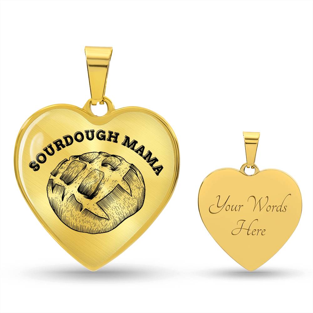 Sourdough Mama Baking Pendant Sourdough Baking Necklace Homesteading Pendant Necklace Gifts Baking Enthusiast Gift for Sourdough Bread Baker