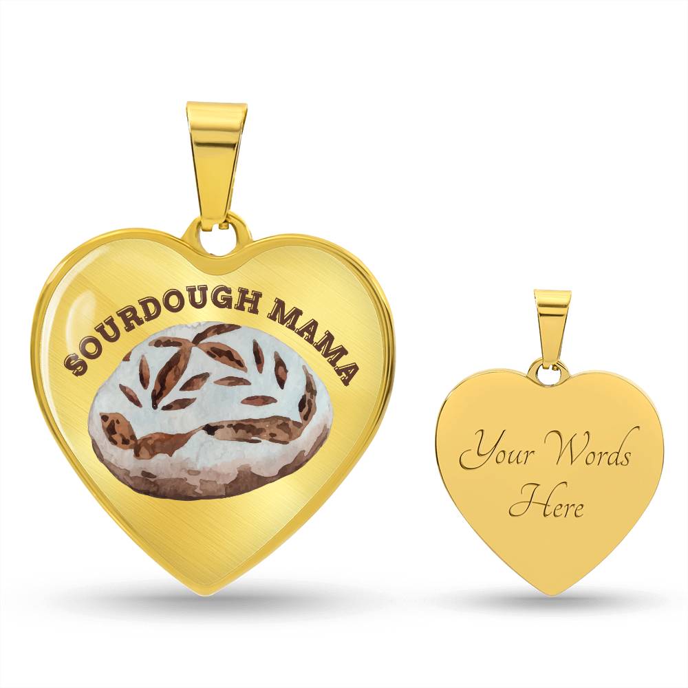 Sourdough Mama Baking Pendant Sourdough Baking Necklace Homesteading Pendant Necklace Gifts Baking Enthusiast Gift for Sourdough Bread Baker