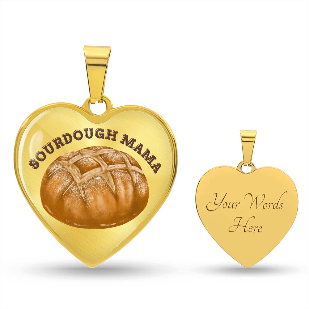 Sourdough Mama Baking Pendant Sourdough Baking Necklace Homesteading Pendant Necklace Gifts Baking Enthusiast Gift for Sourdough Bread Baker