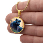 Jaguar Engraved Celtic Native American Zodiac Animal Charm Pendant Personalized Necklace Protection Spirit Dream Cat Jewelry Gift