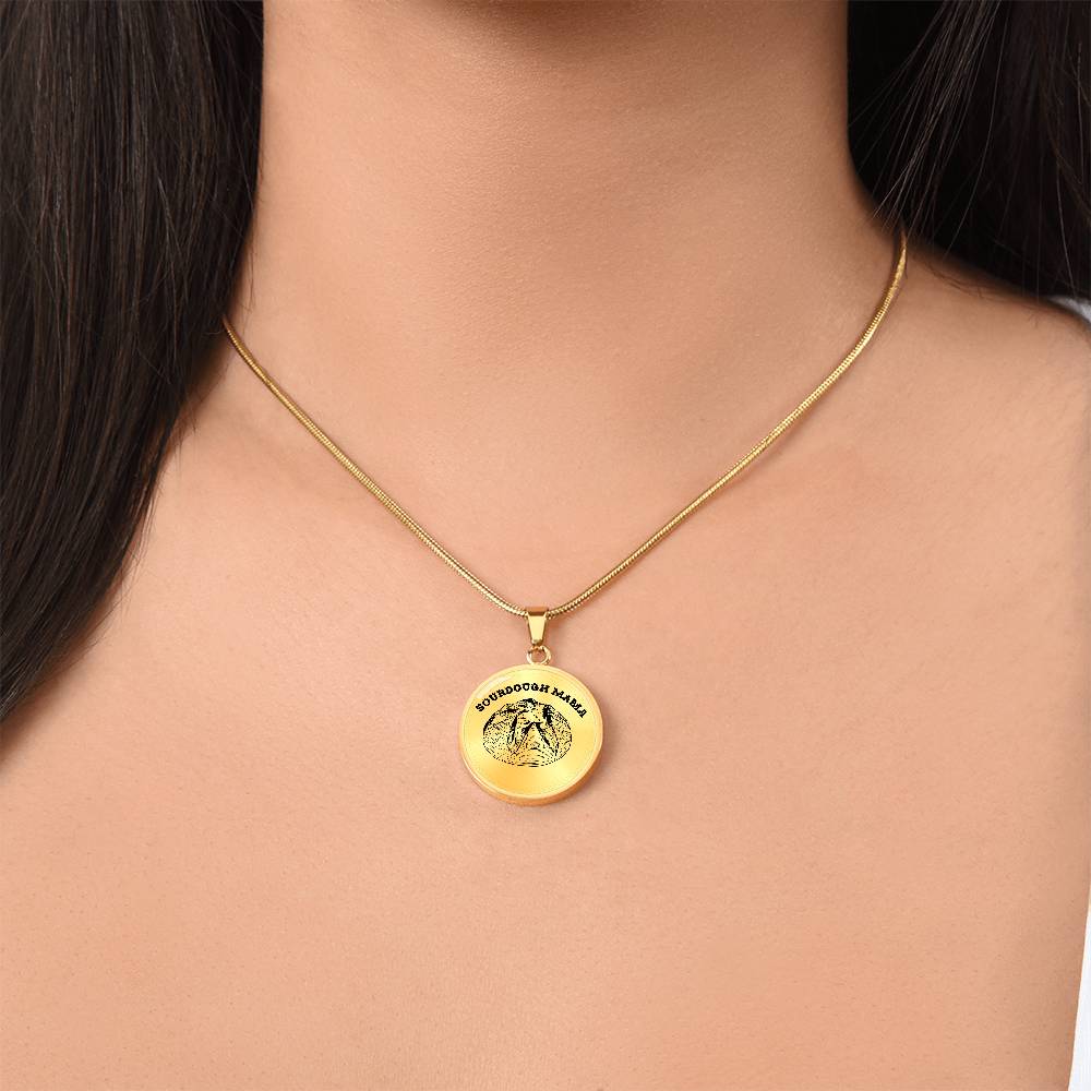 Sourdough Mama Baking Pendant Sourdough Baking Necklace Homesteading Pendant Necklace Gifts Baking Enthusiast Gift for Sourdough Bread Baker