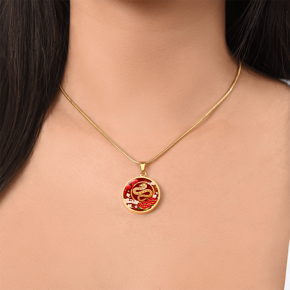 Chinese Zodiac Snake Necklace, Year of The Snake Necklace Gold, Personalized Chinese Zodiac Silver Pendant, 2025 Chinese Lunar New Year