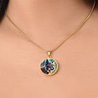 Lynx Pendant Necklace Personalized Engraved Celtic Cat Lover Jewelry Zodiac Charm Spirit Animal Mystical Wildcat Gift for Her Mother Wife