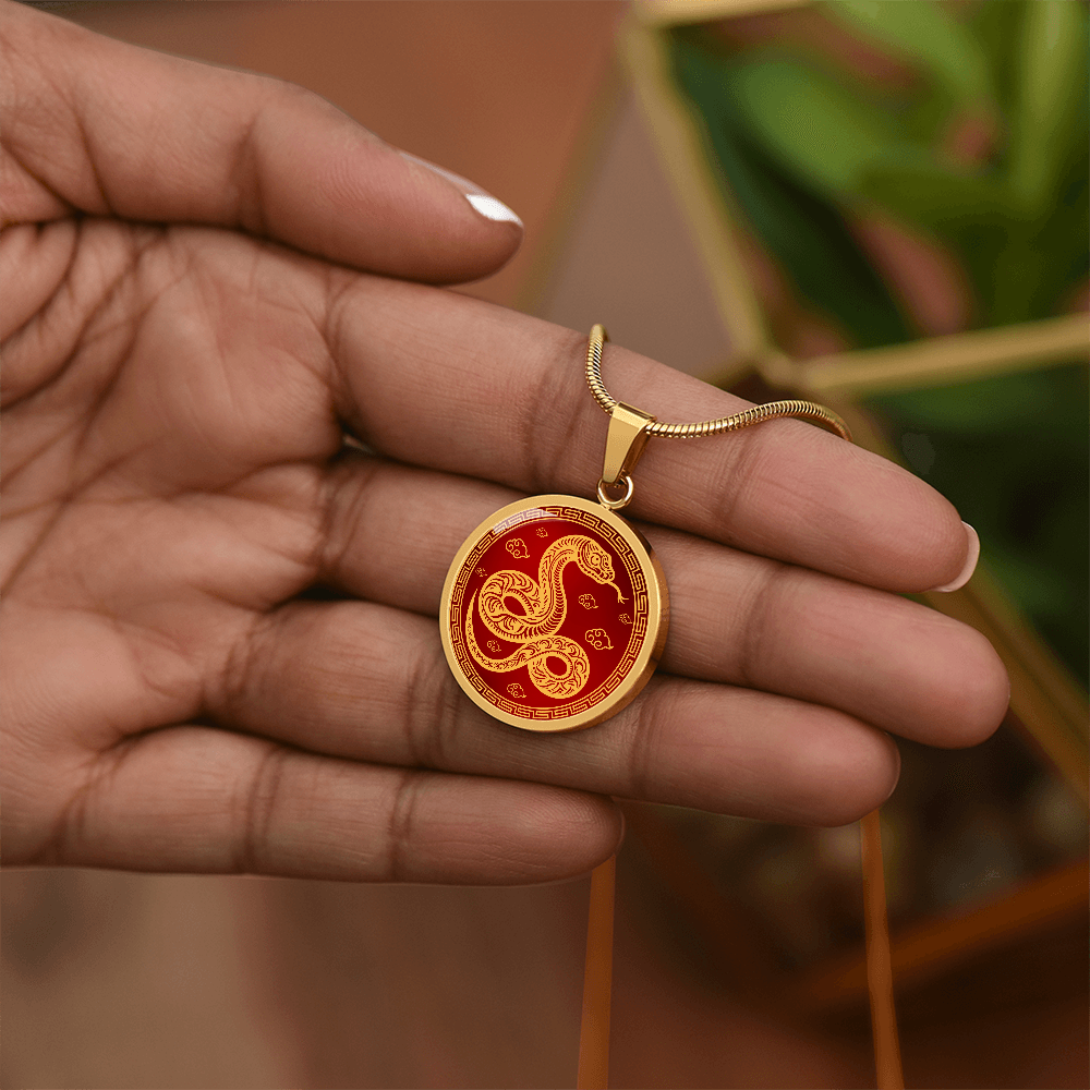 Chinese Zodiac Snake Necklace, Year of The Snake Necklace Gold, Personalized Chinese Zodiac Silver Pendant, 2025 Chinese Lunar New Year