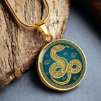Chinese Zodiac Snake Necklace, Year of The Snake Necklace Gold, Personalized Chinese Zodiac Silver Pendant, 2025 Chinese Lunar New Year