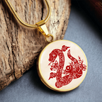 Chinese Zodiac Snake Necklace, Year of The Snake Necklace Gold, Personalized Chinese Zodiac Silver Pendant, 2025 Chinese Lunar New Year