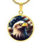 Bald Eagle Stained Native American Pendant Necklace Native American Jewelry Gift Zodiac Bird Charm Celtic Spirit Strength Gift for Mother Wife