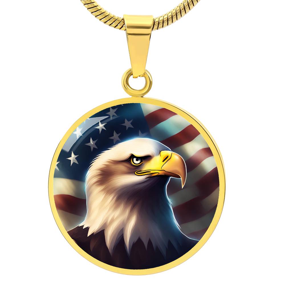 Bald Eagle Stained Native American Pendant Necklace Native American Jewelry Gift Zodiac Bird Charm Celtic Spirit Strength Gift for Mother Wife