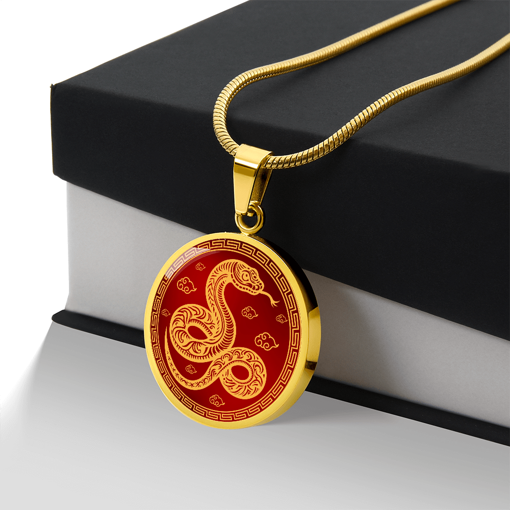 Chinese Zodiac Snake Necklace, Year of The Snake Necklace Gold, Personalized Chinese Zodiac Silver Pendant, 2025 Chinese Lunar New Year