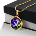 September Necklace Gift For Her Morning Glory Necklace Birth Month Flower Jewelry Plant Lover Gift Botanical Jewelry Gold Flower Pendant