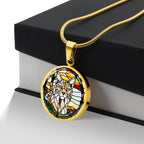 Lynx Engraved Celtic Native American Zodiac Animal Charm Pendant Personalized Necklace Protection Spirit Companion Cat Jewelry Gift