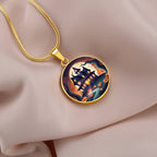 Halloween Haunted Home Necklace, Personalized Day of the Dead Jewelry Spooky Season Ghost Charm Pendant October Birthday Gift For Her or Him