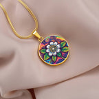 Hawthorn Necklace, Personalized May Birth Month Flower Jewelry, Engraved Gold Floral Charm Pendant Gift, May Birthday Gift