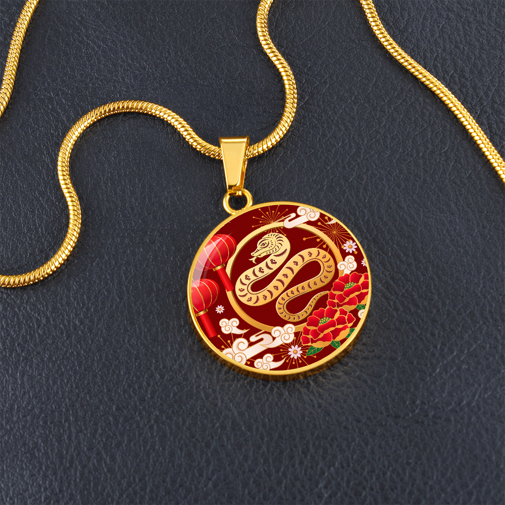 Chinese Zodiac Snake Necklace, Year of The Snake Necklace Gold, Personalized Chinese Zodiac Silver Pendant, 2025 Chinese Lunar New Year