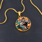 Clouded Leopard Pendant Necklace Personalized Engraved Animal Lover Jewelry Zodiac Charm Spirit Animal Resilience Gift for Her Mother Wife