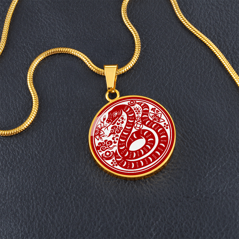 Chinese Zodiac Snake Necklace, Year of The Snake Necklace Gold, Personalized Chinese Zodiac Silver Pendant, 2025 Chinese Lunar New Year