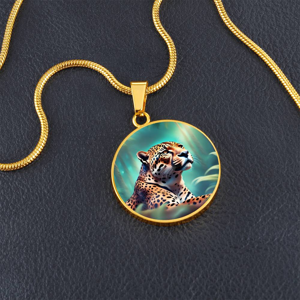 Jaguar Engraved Celtic Native American Zodiac Animal Charm Pendant Personalized Necklace Protection Spirit Dream Cat Jewelry Gift