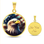 Bald Eagle Stained Native American Pendant Necklace Native American Jewelry Gift Zodiac Bird Charm Celtic Spirit Strength Gift for Mother Wife